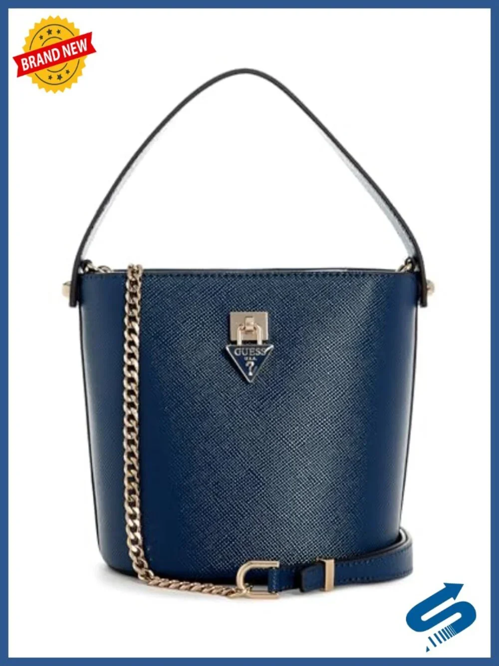 Women's Top Handle Bucket Bag with Removable Crossbody Strap